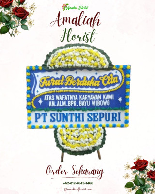 Papan Bunga Duka di Birobuli Utara